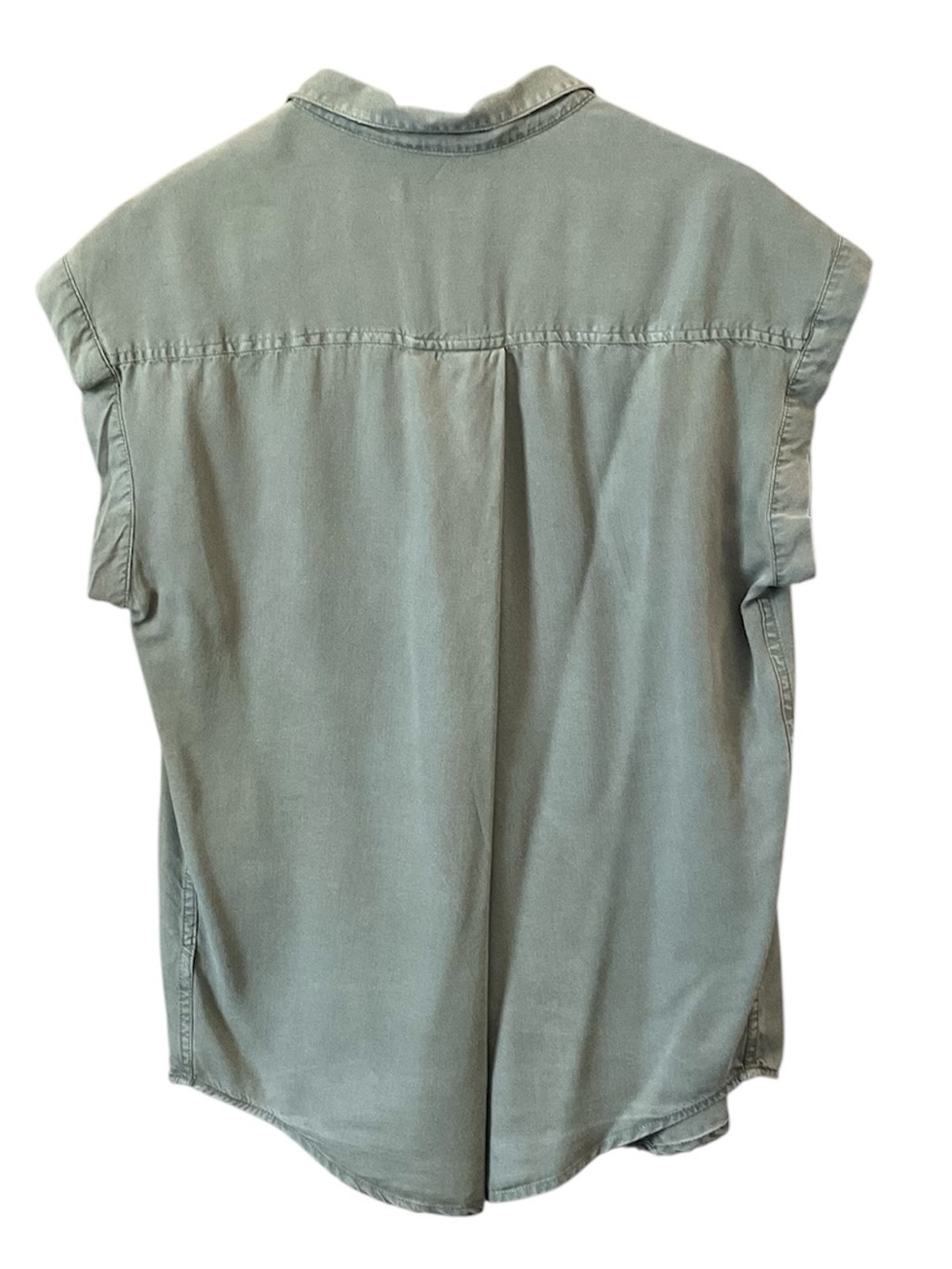 Jachs Girlfriend Tencel Sleeveless Button Up Blouse Sage Green Size M - Picture 4 of 7